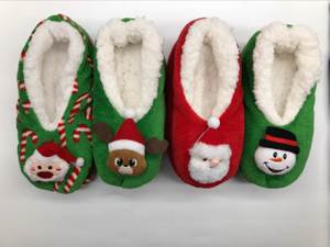 Santa Claus Elk Fashion Super Soft Warm Indoor Slippers For women