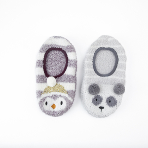 YongNa animal owl panda Slipper Socks for Women
