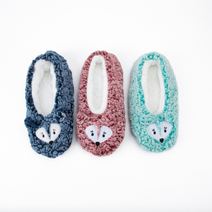 OEM ODM Cheapest Slipper Socks Soft Coral fleece Fox Slipper Indoor Slippers for Women