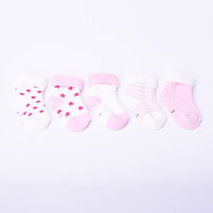 5-pack baby girl's full cushion low cut socks