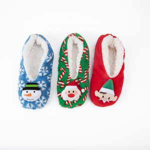 Womens Chirstma Cozy&Warm Animal Slipper Socks with Grippers-House Socks